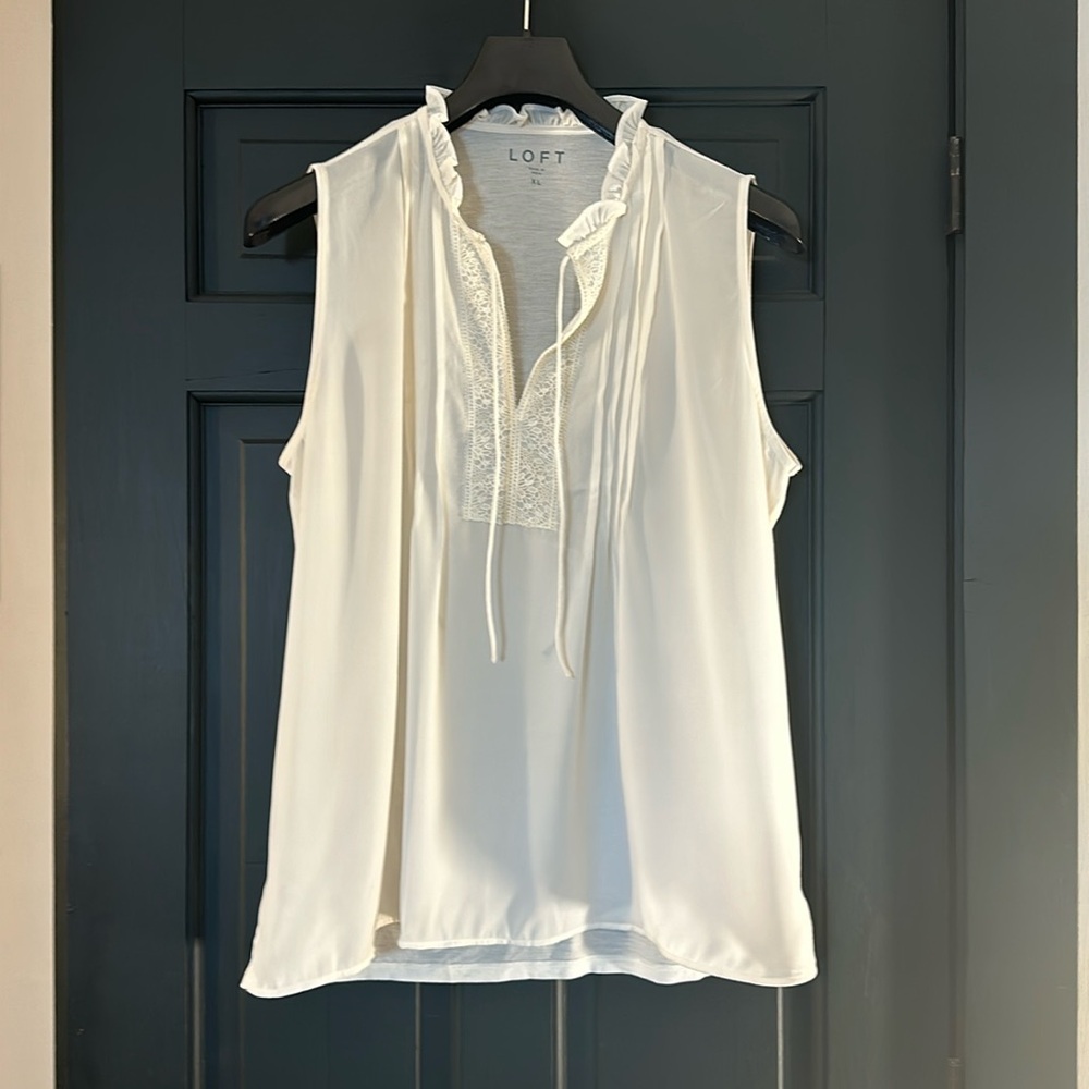 Loft cream blouse size XL